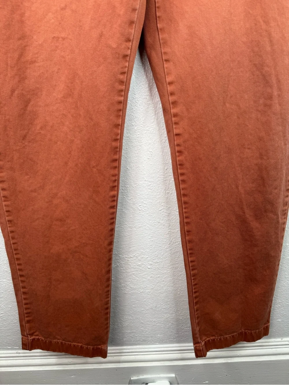 J.Crew Chino Pants Mens 34x34 Salmon Rust Orange Straight Leg Flat Front